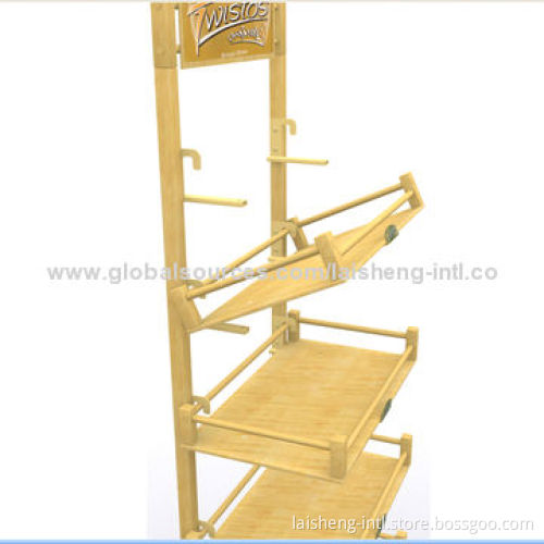 Food & Snack Display Rack with Veneer